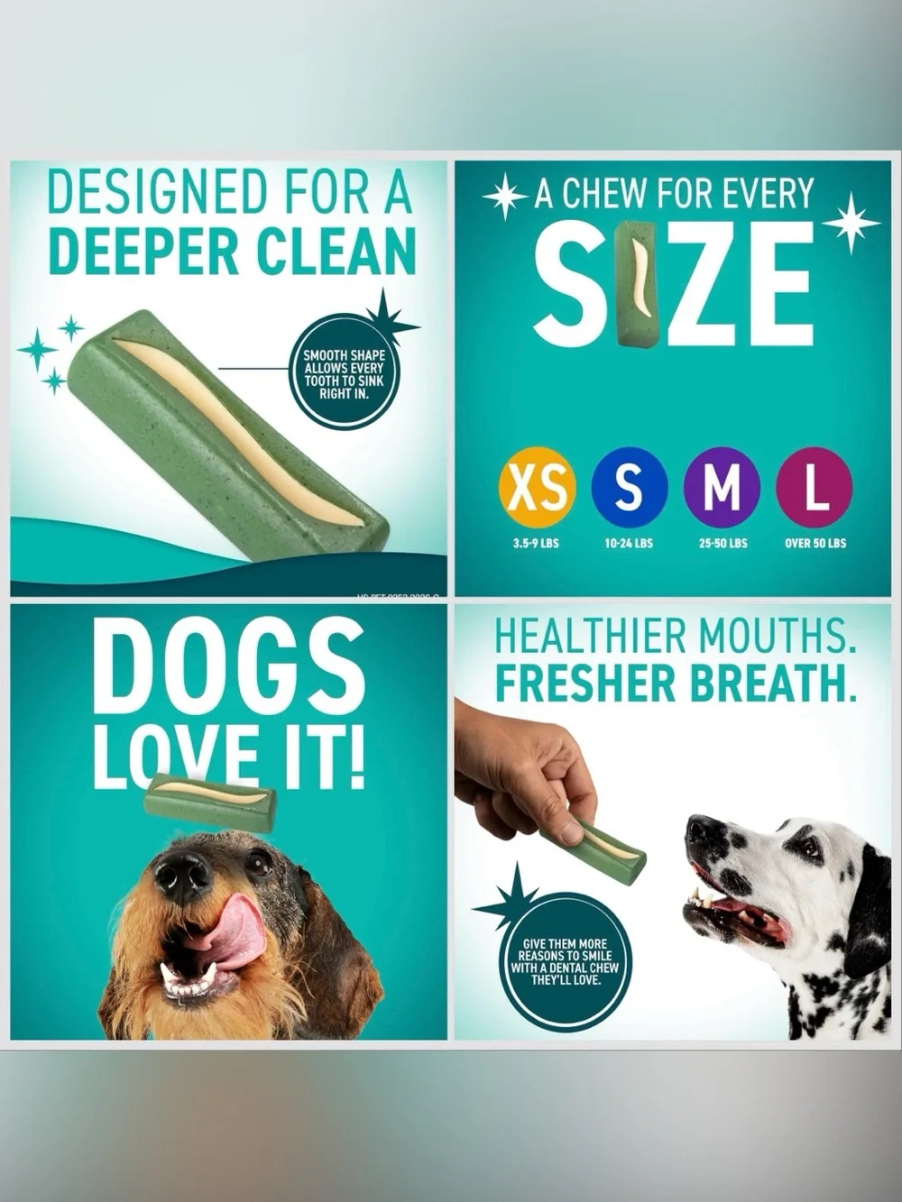 OraVet Dental Chews X-Small Dogs 3.5-9 lbs 2 Bags 28 Count Total Individual Wrap